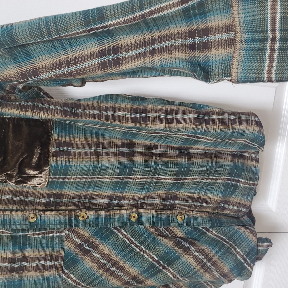 BDG Urban Outfitters Plaid Patchwork Shirt - Picture 12 of 16